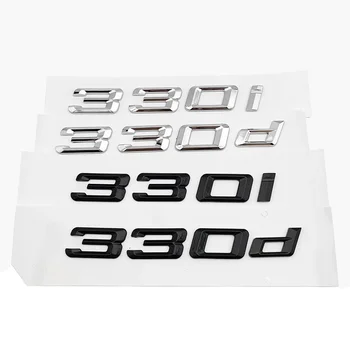 3D ABS Хромирани Букви Черната Икона на задния Багажник на колата Стикер Емблема 330i 330d Лого за BMW E46 E90 E91 E30 F30 Автомобилни Аксесоари