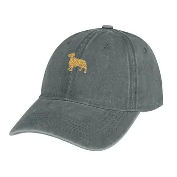 Dachshund - Геометрична ковбойская шапка Dachshund, шапка за голф, изработени по поръчка шапка, дамски шапки, за партита, мъжки шапки