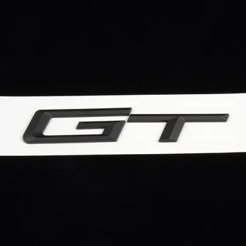 GT Сребристо-черен, ABS Авто емблемата на колата стикер на задния икона аксесоари?За BMW GT буква емблема на багажника стикер на задния икона стикер
