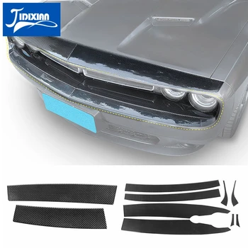 JIDIXIAN Меки автомобилни капак от въглеродни влакна, декоративна стикер на капака на двигателя на Dodge Challenger 2015 + външни аксесоари