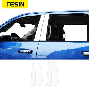 TESIN Украса Централна Автомобилен Багажник кутия от Неръждаема Стомана, Стикери за украса на Dodge RAM 2010-2017, Хромирани Аксесоари За Външността на Автомобила