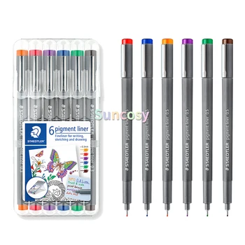 Гел химикалка STAEDTLER, 308 акварел линеен маркер, 0,3 мм и 0,5 мм на линеен маркер за рисуване, арт маркер, цветни линейни маркери за бродерия