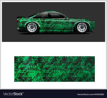 Зелена фолио за увиване на тялото на колата Стикер Стикер Декоративен намаляване на Състезателна графична стикер Vinyl обвивка Външни Принадлежности за автомобили Защита