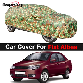 Напълно камуфляжный automobile калъф за Fiat Albea 2002-2023, водоустойчив, който предпазва от ултравиолетови лъчи, Слънце, сняг, дъжд, Лед, Авточехол