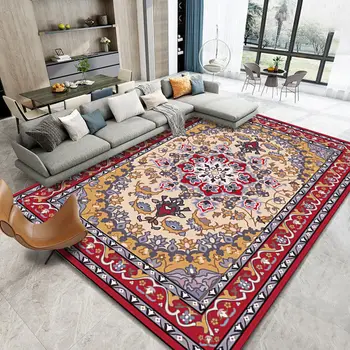 Персийски домашен нощни килим за спалнята, Европейски Ретро декор за престой в семейството, килими в етнически стил, гардероб за кабинет, Нескользящий мат