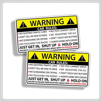 Правила за предупреждение за безопасността на превозното средство 10x6 см, Стикер от PVC, Автонаклейка за golf 4 seat leon fr golf 5 mercedes opel astra h bmw e39 ford