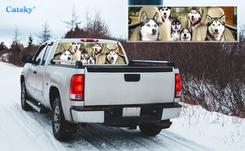Украса на Стикер на Задното Стъкло на Колата Dog animal dog, Стикери Перфорированную Горната Лента за за Обратно виждане, Предното Стъкло на Камиона, Декор за Кола, Камион
