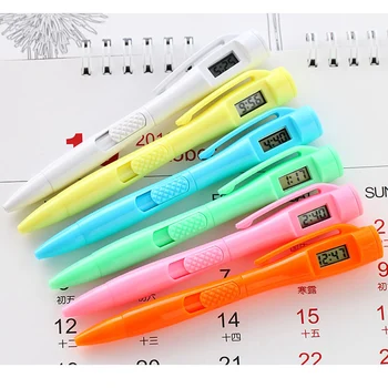 1 бр, модерни електронни часовници 0,7 мм, дръжка за офис часа, електронна тестова химикалка химикалка, творчески канцеларски материали Kawaii, химикалка химикалка