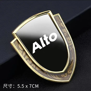 1 БР. Стикер странично крило на колата стикер на прозореца за Suzuki ALTO, Метален стикер, емблема, хромирани аксесоари за автомобил