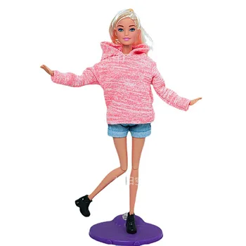 1 комплект модни дрехи Куклена къща Ежедневни спортни облекла Панталони за йога Блузи за фитнес Пуловер Облекло за кукли Барби, Детски играчки Аксесоари