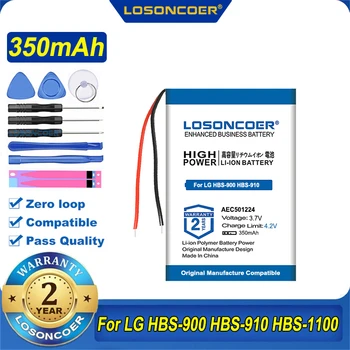 100% Оригинална батерия LOSONCOER 350 ма AEC501224 за LG HBS-900 HBS-910 HBS-1100 Bluetooth слушалки слушалки