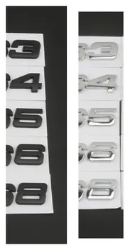 1X 3D Метална хромирана черен стикер за полагане на страничните части на багажника и крило за автомобили Audi S3 S4 S5 S6 S7 S8 Стикер с емблемата на Аксесоари за автомобилни икони