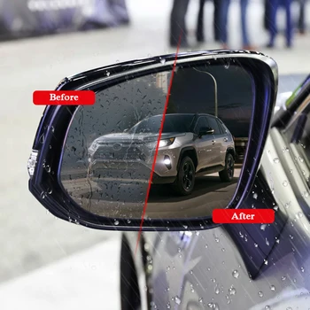 2 ЕЛЕМЕНТА Автомобили водоустойчив Противотуманная филм Стикер на огледалото за обратно виждане Прозрачен стикер на прозореца за Toyota RAV4 XA50 2019 Автомобилен аксесоар