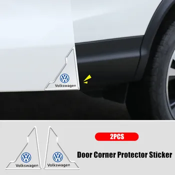 2 елемента Прозрачен Защитен стикер на ъгъл на вратата на сблъсъци за Фолксваген Голф, Поло като пасат Touraine Джета аксесоари