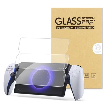 2 опаковки със защитно фолио за екрана със защита от надраскване, закалено стъкло твърдост 9H за PlayStation Portal Remote Player 8 през 2023 г.