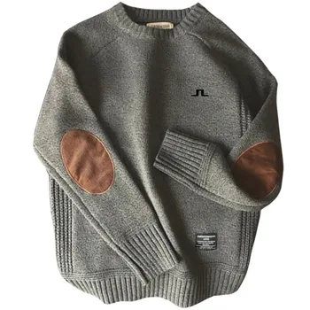 2023 Нов пуловер за голф, мъжки бродерия, студент палто свободно, намаляване, есенна мъжки облекла, Зимни мъжки пуловер в гонконгском стил, пуловер