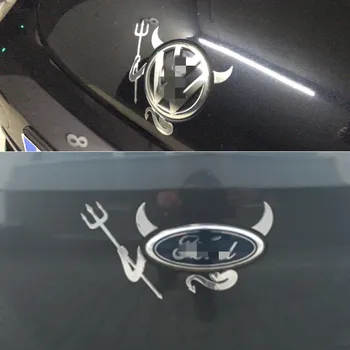 3D Емблема на колата Devil, Украса на лого, Етикет, Забавна Персонални Стикер от ABS-пластмаса, Автомобилни Аксесоари, за да завъртите на външността на колата