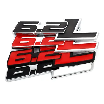 3D Метални Автомобилни Стикери Емблемата на Иконата на Багажника Етикети за Ford F150 6.2 L Chevrolet C7 Camaro 2011-2015 6.2 L Аксесоари За Автостайлинга