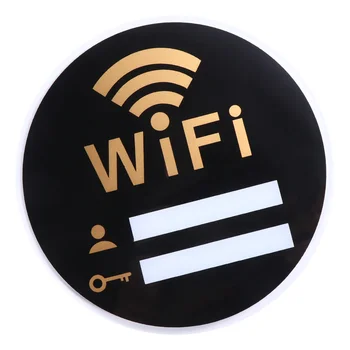 3шт Изискан акрил знак Wi-Fi, полезна стикер на стената, Акрилни напомняне, практическо напомняне за паролата на Wi-Fi, Акрилни напомняне (15x15 см)