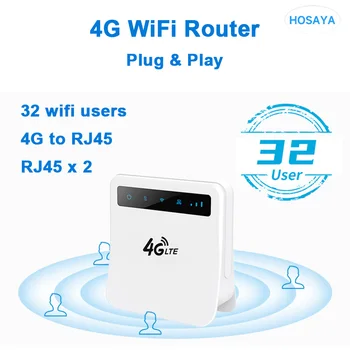 4G СИМ-карта Wi-Fi рутер 4G lte cpe32 потребителите Wi-Fi безжичен модем rj-45 WAN LAN Точка за достъп 4G модем