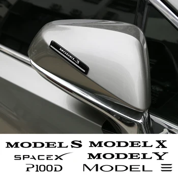 4ШТ Автомобилно огледало за обратно виждане, ивици от сблъсъци, Защитен стикер за Tesla, Модел 3 X S Y P100D SpaceX, Аксесоари за Автомобили за екстериора