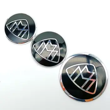 52 58 mm 73 mm Stiker Емблемата на lencana Логото на roda kemudi mobil logam 3D untuk Benz, Maybach kelas S560 S600 S650 S680 GLS600 W205