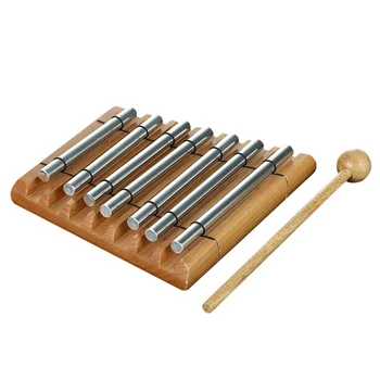 7-Нотные свирки, бебешки музикални играчки, дървени ударни инструменти, 7-тонален набор от подаръци, образователни играчки за начинаещи