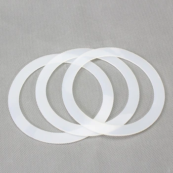 DN15 ~ DN 300 Уплътнение от силиконов каучук с плосък фланец, с Дебелина 3 mm О-пръстен, полагане на маслостойкости, миене с кръгла форма, бял цвят