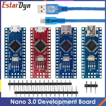 Nano С съвместим с ботуш контролер Nano 3.0 за arduino CH340 USB драйвер за 16 Mhz Nano v3.0 ATMEGA328P/168P