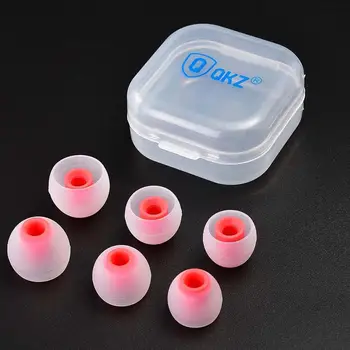 QKZ 3 двойки универсални сменяеми силиконови плочки-плочки за слушалки-притурки