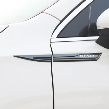 Автомобилни аксесоари, 2 бр./компл. за Nissan Pulsar Метален стикер на крило на автомобила Външни декоративни стикери Модификация на Емблемата на колата