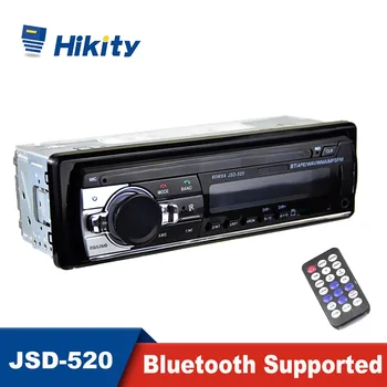 Авторадио Hikity 1 Din Bluetooth-радио Кола 12V JSD-520 SD и AUX-IN MP3 плейър, FM USB Авто Стерео Аудио Стерео В таблото Радио Coche