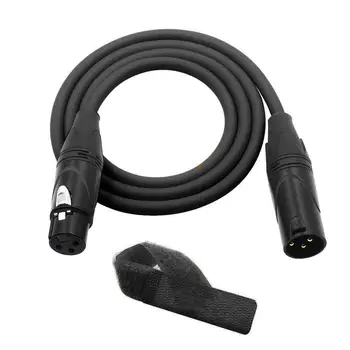 Аудио кабел XLR от мъжа към жената, 3-пинов кабел микрофон, аудиоадаптер, балансиран микрофон на кабел, сплитер кабели, смяна кабел премиум-клас