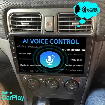 Безжична гласово управление CarPlay AI Android 13, автомобилното радио, стерео GPS за Subaru Forester 2002-2008, стереомедийный видео плейър