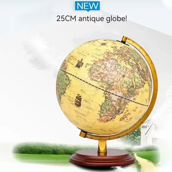 География на Английски Настолна лампа Ретро Карта Украса 20/25 см Земната маса Напълно Led Въртящ се на 360 градуса глобус на света