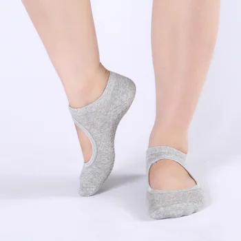 Дамски чорапи за йога, нескользящие силиконови чорапи с пет пръста, без облегалката, 5 чорапи, балетные чорапи, спортни чорапи памук за фитнес, танцови чорапи