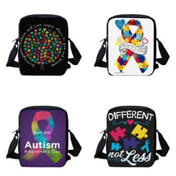 Детски Регулируеми ежедневните училищни чанти с принтом Belidome Аутизъм Информираност Преносими, малки чанти и калъфи за книги, Ученически чанти за момичета Bolsos De Mujer
