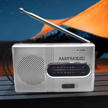 Джобно мини-радио Джобни радиоприемници, работещи на батерии Телескопична Антена Двухдиапазонное AM FM-радио Външно устройство стереоприемное