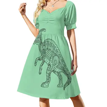 Динозавър Гадрозавр Релаксираща дизайн без ръкави Рокля вечерна рокля-секси лятна рокля Танцови рокли
