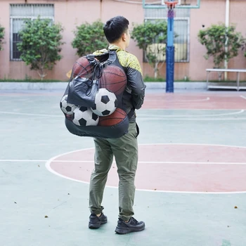 Едрогабаритна окото чанта за съхранение на спортни топки Чанта за волейбол Баскетболни топки носене