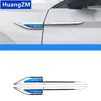 Етикети с нож в страничното крило на колата от неръждаема стомана, Емблема, икона, етикети за обличане, стил Rline за VW T-ROC TROC 2020 2021 2019