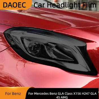 За Mercedes Benz GLA Class X156 H247 GLA45 AMG защитно фолио за фарове, Дымчатая Черна прозрачна стикер от TPU