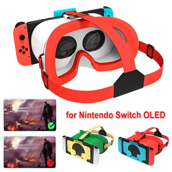 За OLED-Конзола Nintendo Switch 3D VR Слушалки Очила 3D Филми Виртуална Реалност Геймерская Превръзка На Главата Очила Игрови Аксесоари