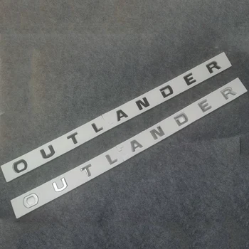 За Outlander 13-19 Лого върху предния капак преден, емблема, икона на предния капак, 3D стикери от ABS-пластмаса, стикери, черни Хромирани аксесоари за стайлинг на автомобили.
