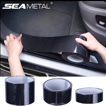 Защитна лента за автомобилни стикери SEAMETAL 5D от въглеродни влакна, ленти за защита от надраскване на прага, странично огледало, Водоустойчив Защитен филм