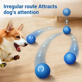 Интелигентна играчка топка за кучета, електронна интерактивна играчка за домашни любимци, движеща се топка, автоматично скача на топката за малко кученце, подарък за рожден Ден, продукт за кучета и котки