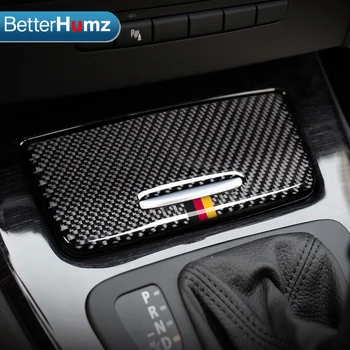 Карбон За BMW E90 E92 E93 Кутия за съхранение на централната конзола, тампон на лента, Стикер M Performance, Аксесоари за интериор на автомобила