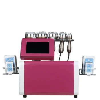 Многофункционален cavitational апарат 6 в 1, антицелулитен вакуум горелка, масаж за намаляване на мазнините, устройство за корекция в салон за красота