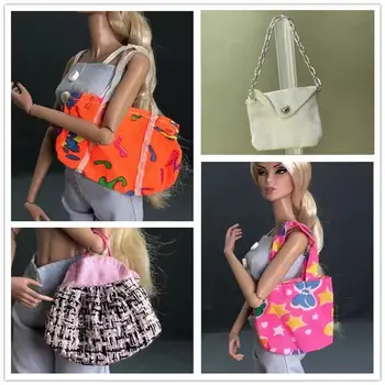 Модни аксесоари за кукли 1/6, нов 10 стилове, тъканно дамски поясная чанта, куклена къща, детски играчки, аксесоари за кукли