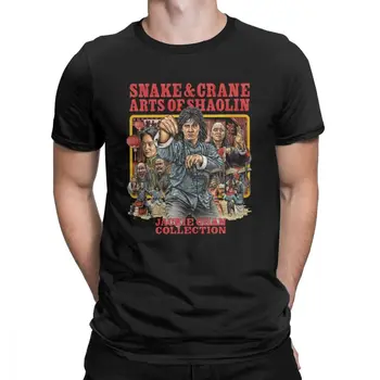 Мъжки Тениски Snake and Crane Arts of Shaolin с Джаки Чаном Movie Китай Кунг Фу Fight Тениска с къс ръкав, Графични тениски